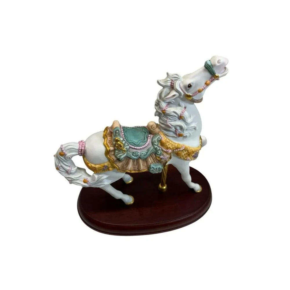 NEW LENOX The Seaside Horse Fine Porcelain Figurine 24K Gold Trim 1993 White